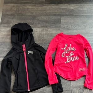 Everlast zip up with long sleeved shirt